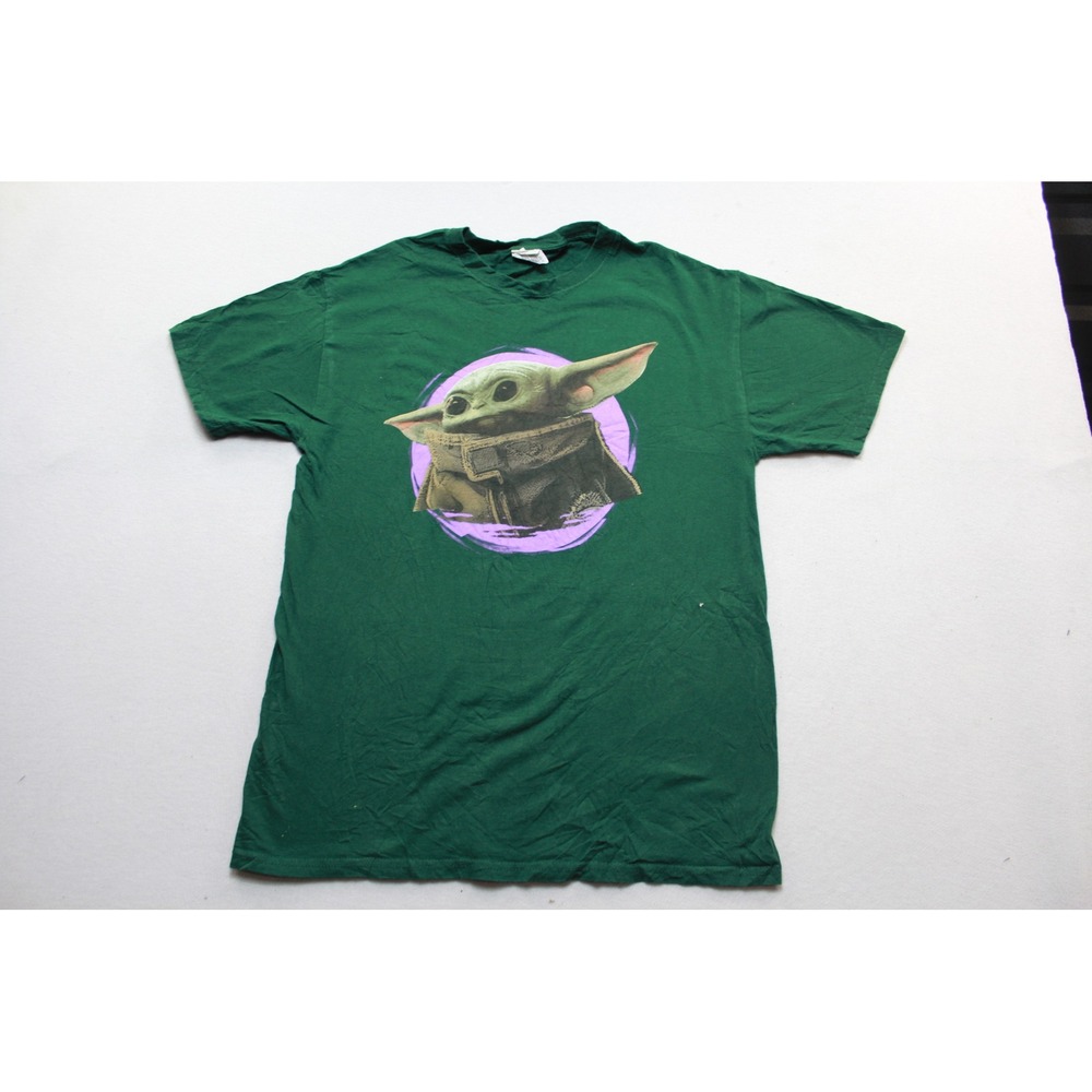 Fruit of the Loom Star Wars Shirt Mens Medium Green Excellent Grogu Graphic Tee